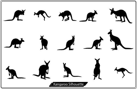 Download Kangaroo Vector Silhouette Isolated - Kangaroo vector Collection