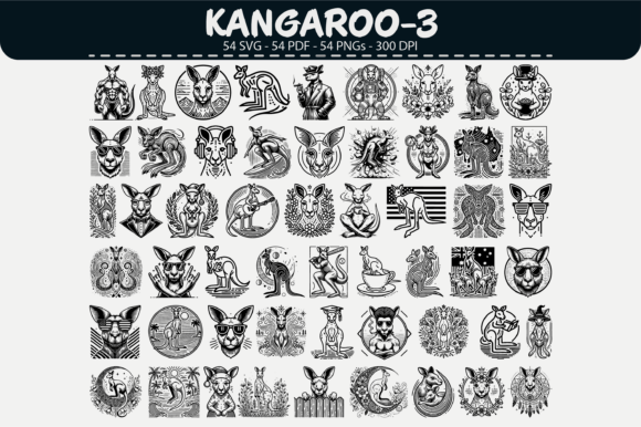 Download Kangaroo Vector Clipart – 54 Designs - Kangaroo vector Collection