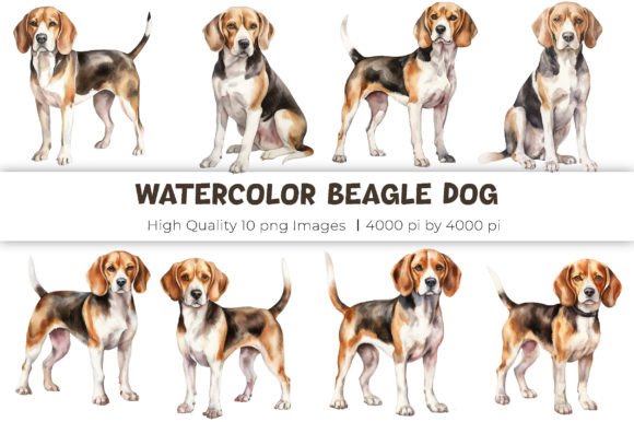 Download Watercolor Beagle Dog Clipart - Watercolor Collection