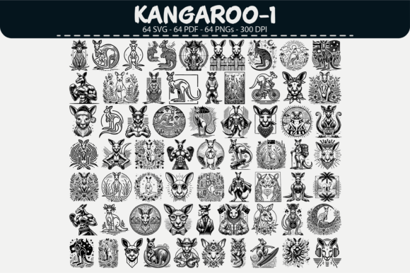 Download Kangaroo Vector Clipart – 64 Designs - Kangaroo vector Collection