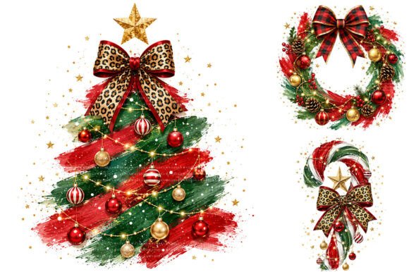 Download Watercolor Brushstroke Christmas Clipart - Watercolor Collection