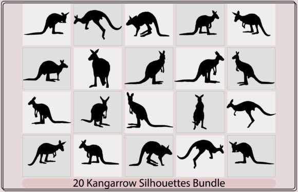 Download Kangaroo Vector Silhouette - Kangaroo vector Collection