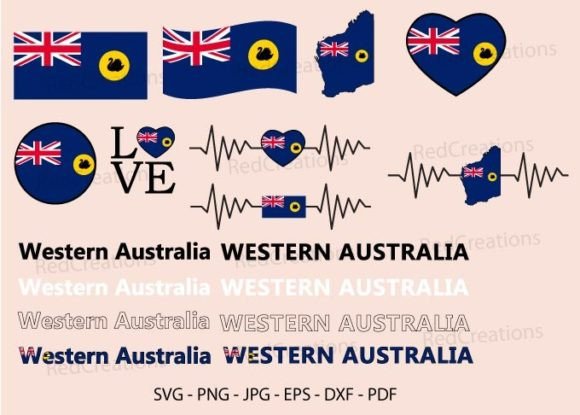 Download Western Australia Flag Svg Bundle, Map - Australia flag Collection