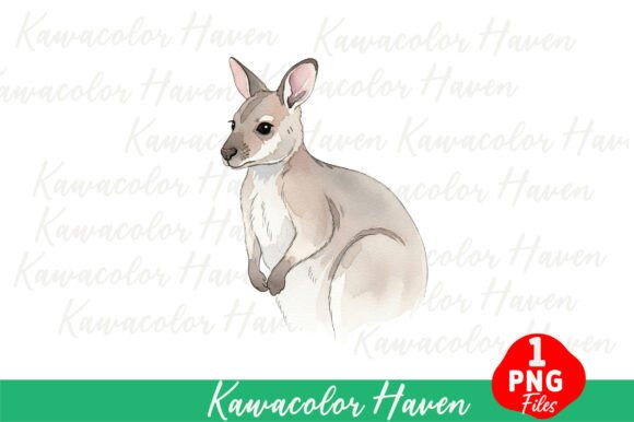 Download Watercolor Kangaroo Illustration - Watercolor Collection