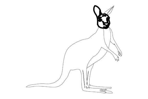 Download Kangaroo Vector Design Outline - Kangaroo vector Collection